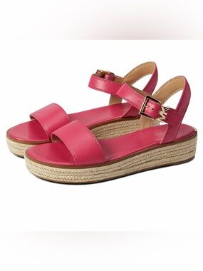 Michael Kors Women’s Richie Platform Pink Fuschia Espadrille Sandal 8 *READ